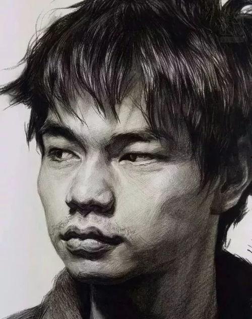 手绘明星网红素描头像男,网红明星素描头像男生，尽显青春魅力