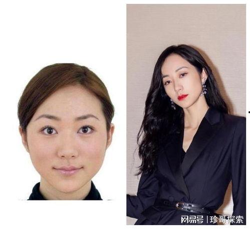 女明星网红证件照,美貌与气质并存