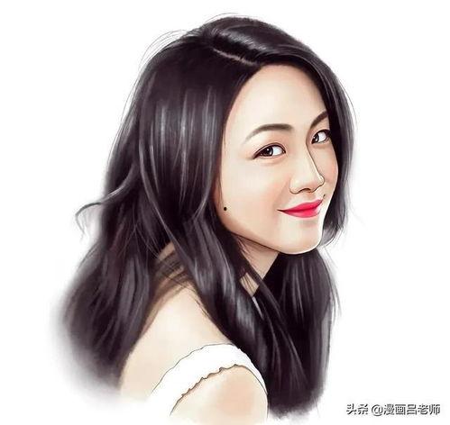 手绘明星网红素描头像女,网红素描头像中的时尚女神
